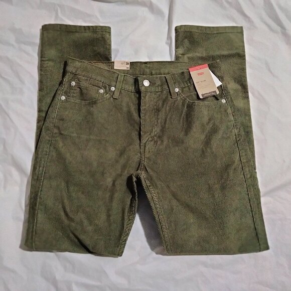 Levi's 511 Slim Fit Corduroy Pants Men's 32x32 Green Stretch - Picture 1 of 6